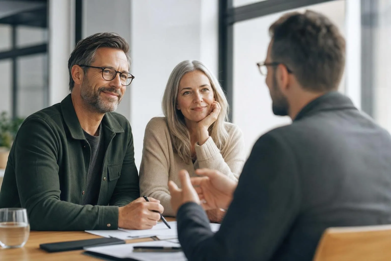 Advisor reviewing a coverage program with a business owner